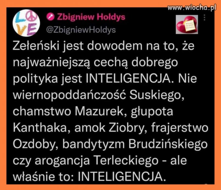 Inteligencja - największy deficyt w naszym rządzie.