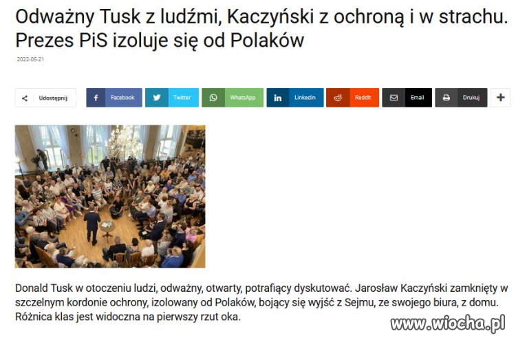 Tusk - Odważnie odpowiada nawet na ataki zwolenników PiS. 