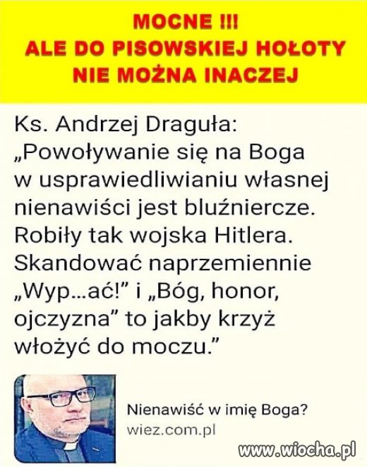 Tak wygląda podpieranie się PiSu, sekta kościoła w nienawiści
