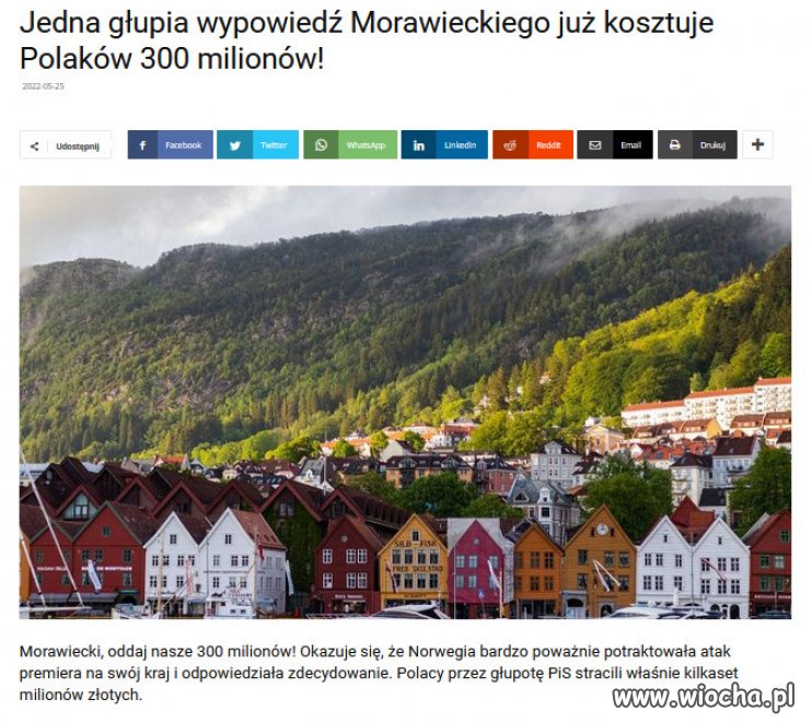  Norwegia wycofuje się ze współpracy z Polską 