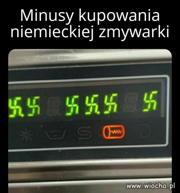 Dzisiaj zmywarka tak mnie powitała...