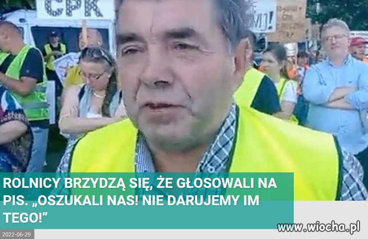 Rolnika można oszukać raz, można drugi raz. Ale trzeci raz nie przejdzie.