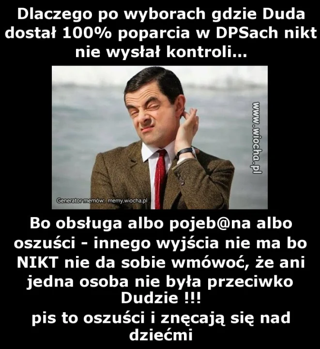 Dlaczego po wyborach gdzie Duda dostał 100%
