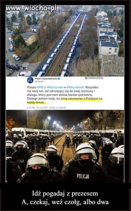 Tak senlny Jarozbaw broni się przed miłością narodu...
