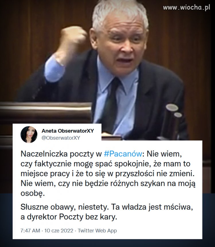 Ciekawe czy nie będą szukać jakiś haków, znając życie na pewno by móc ją zwolnić.