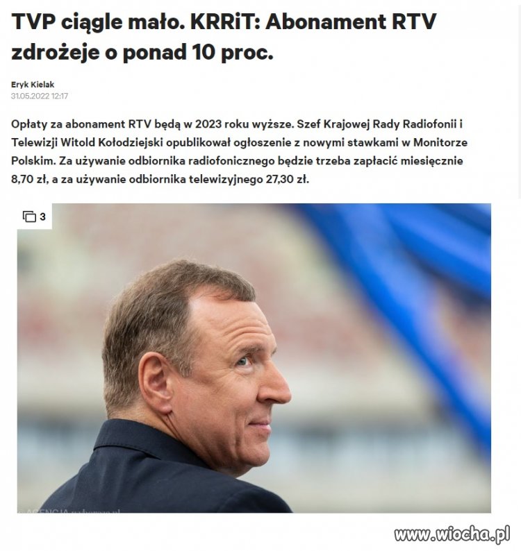 Kurwizja wsadza łapę do kieszeni Polaków