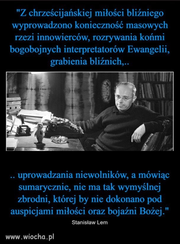 Nie ma zadnej podlosci, ktorej by sekta kosciola nie uczynila...