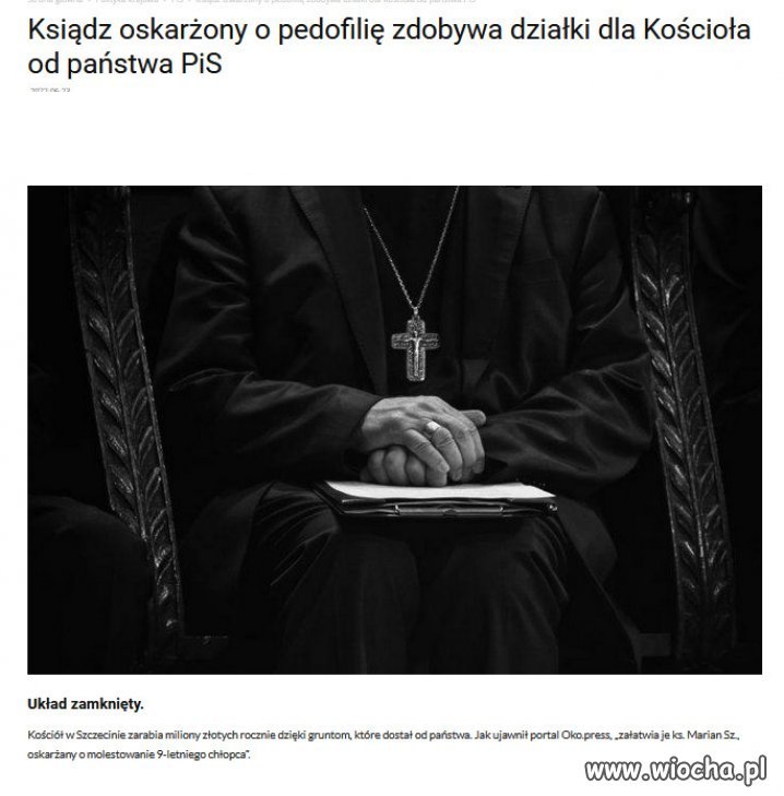 Tak to dziala za czasow sojuszu PiSu z sekta kosciola!