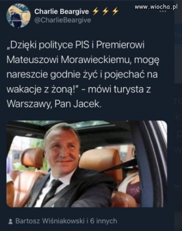 Przypadkowy turysta w Wiadomościach TV PiS?