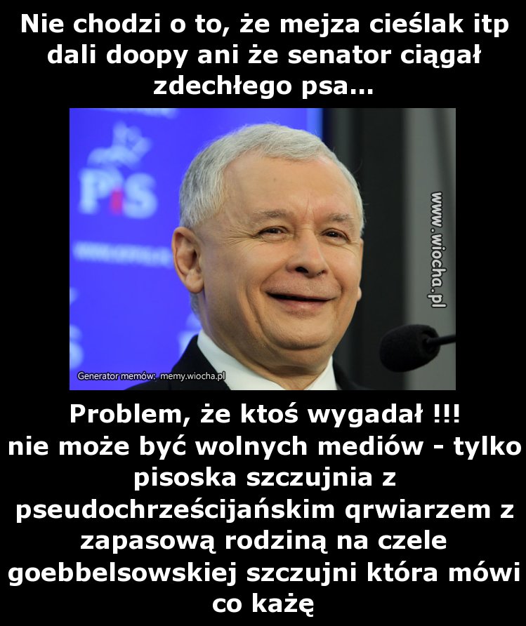 Nie chodzi o to, że mejza cieślak itp dali doopy