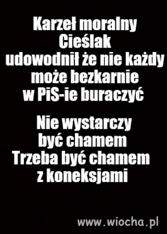Okazuje się, że w sławojce zwanej PiS-em są zasady