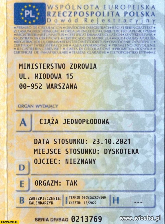 Czy od zarejestrowanej ciąży trzeba płacić OC?