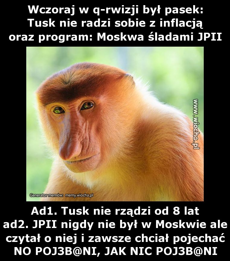 Wczoraj w q-rwizji był pasek: