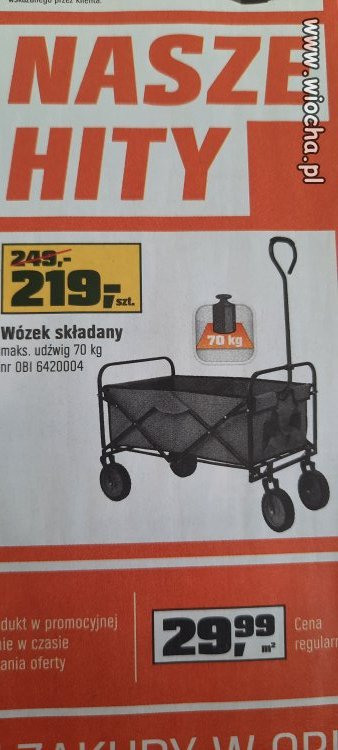 Już promocja wózków na chrust...