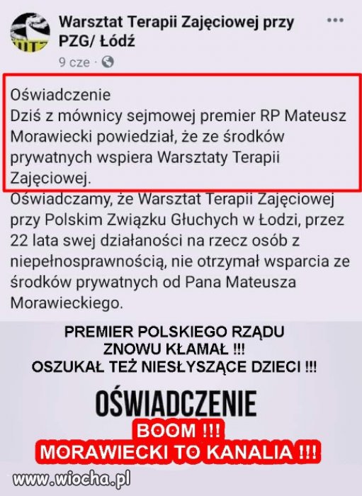 Nowe przyslowie: Klamac jak Morawiecki...