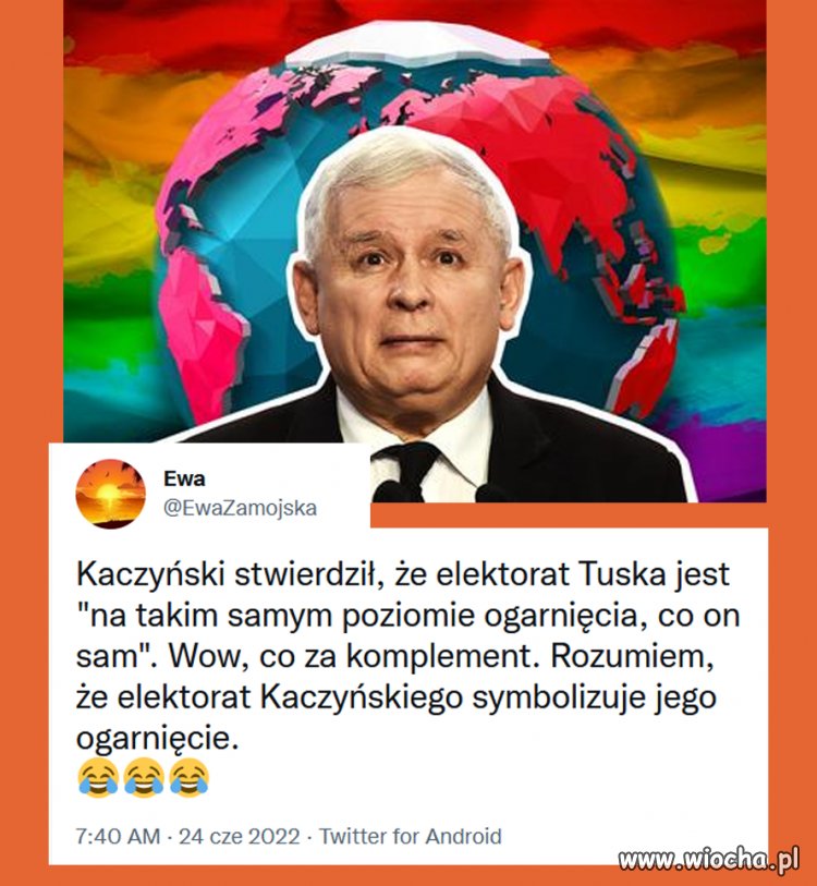 Wolę być na tym poziomie co Tusk 