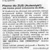 Pismo do ZUS 