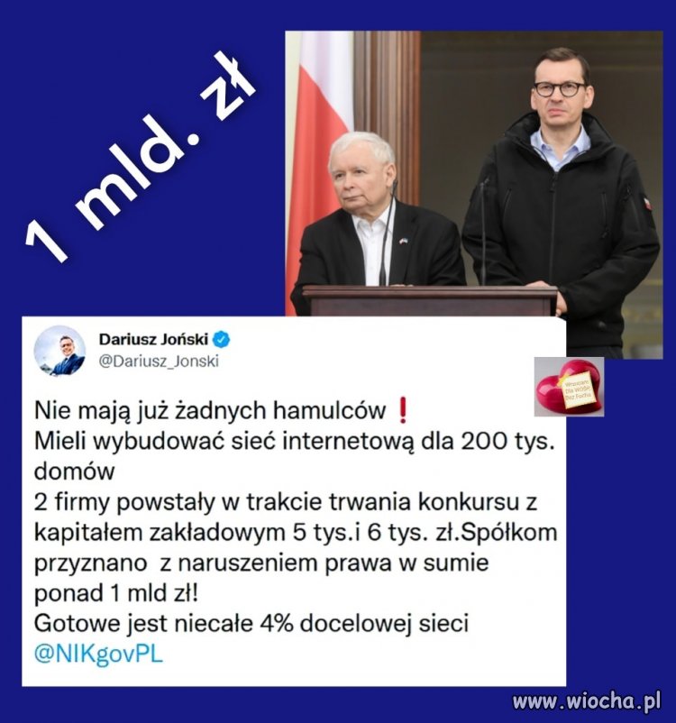 Następny miliard złotych pod stołem poszedł się dymać Ale...