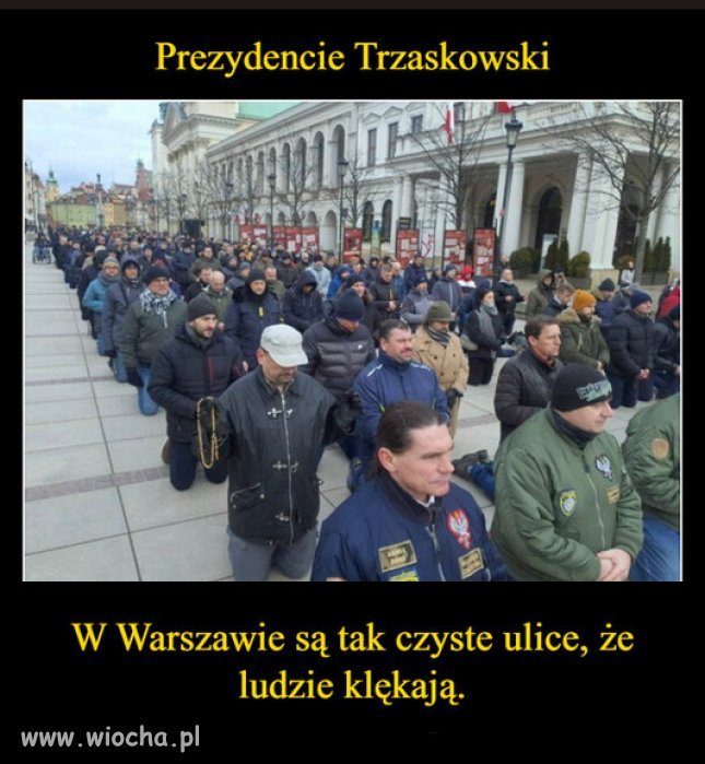 Za rzadow PiSu, Polacy nie chca wstawac z kolan...
