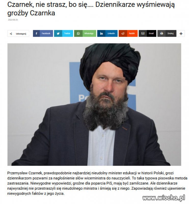 Straszenie to jedyne co pozostało Czarnkowi po tym, jak edukacja w Polsce upada za sprawą PiS.