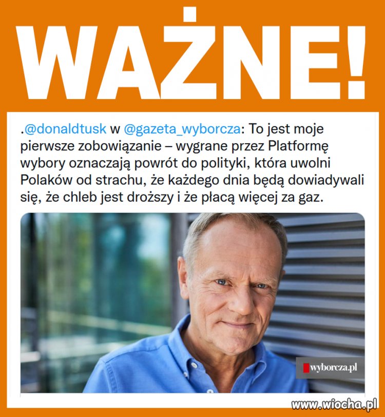 Pierwsze zobowiązanie Donalda Tuska