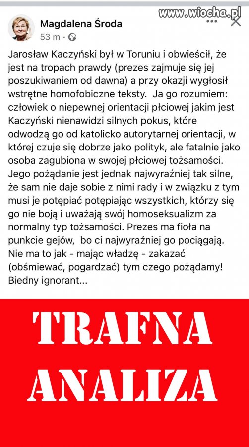 W punkt pani Magdaleno. Trafna analiza.