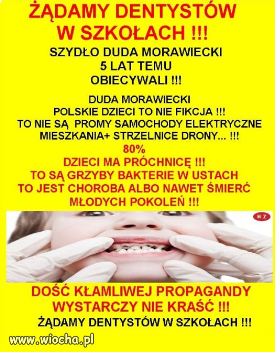Zamiast religii, dzieci potrzebują dentystów w szkołach!