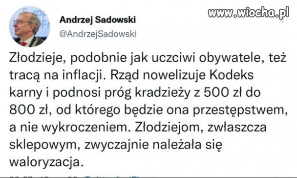 Złodzieje też tracą na inflacji