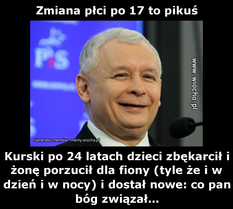 Zmiana płci po 17 to pikuś
