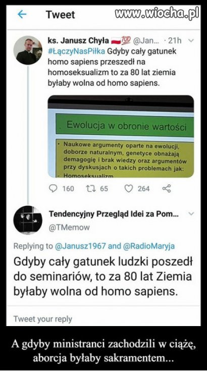 Takie mądrości sekty kościoła...mają odpowiedź na wszystko!