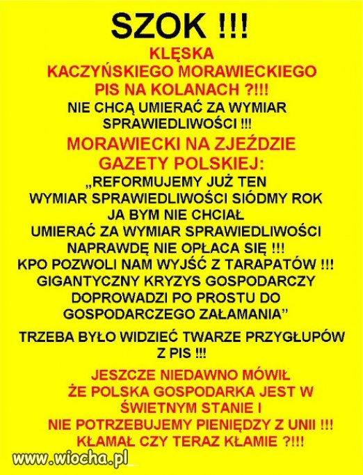 Konsternacja...Czy to juz poczatek, konca PiSu?