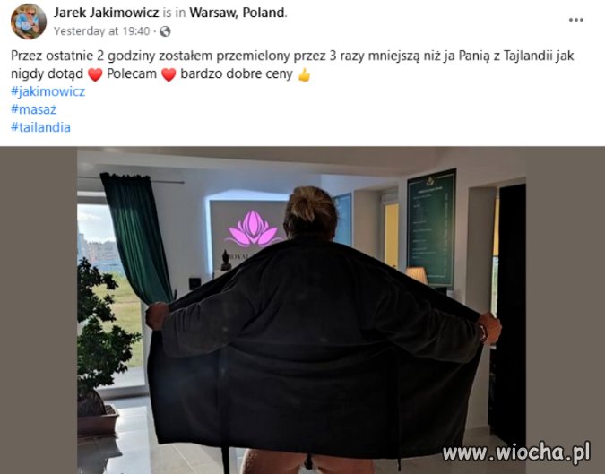 Niedawno zgrywał twardziela z bronią i w kamizelce