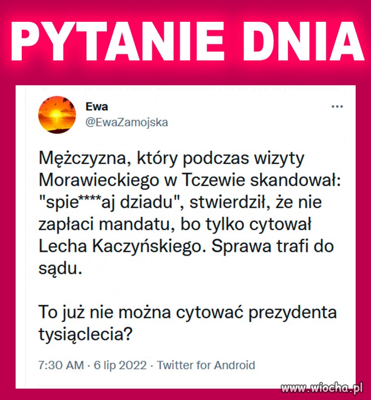 To już nie można cytować prezydenta tysiąclecia?