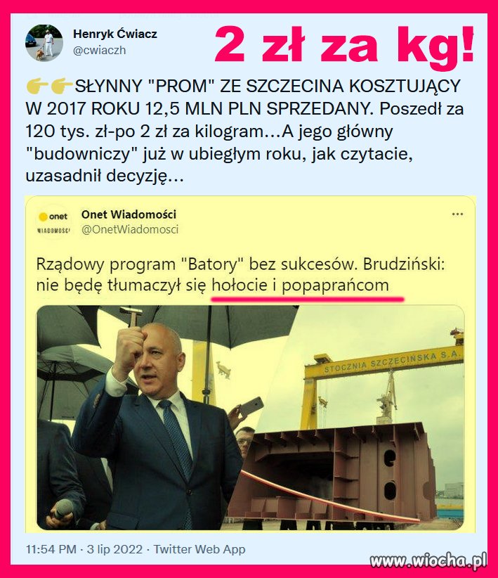 Zapomniał ubrać sweterek typu ''Kononowicz'' 