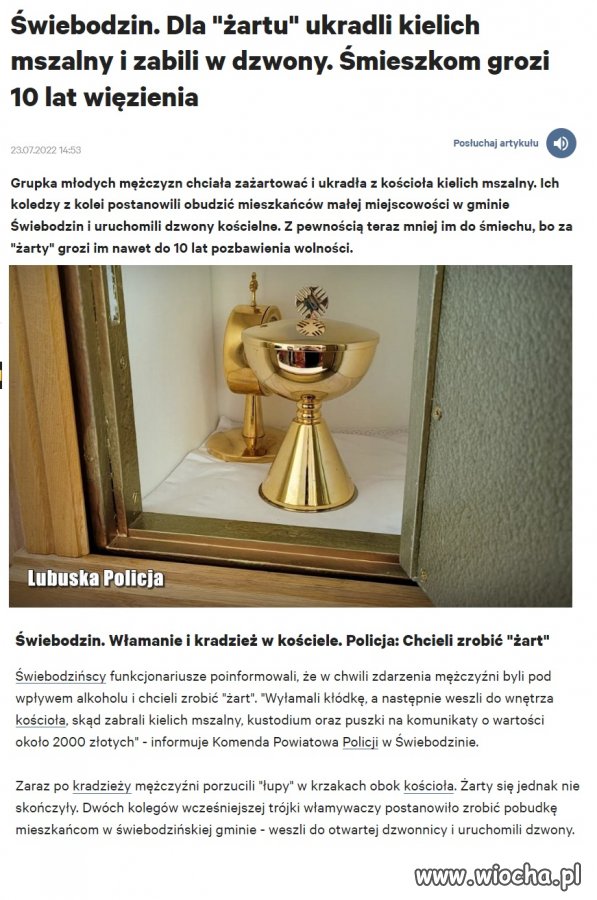 10 lat? A nie prościej spalić na stosie?