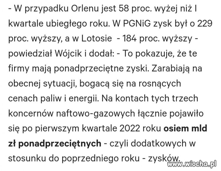 Ponadprzeciętne zyski koncernów paliwowych