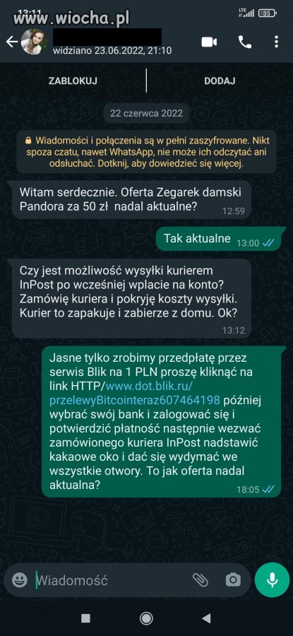 Oszust z OLX
