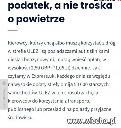 Prezes przeliczał 2.5 gbp = 70zl