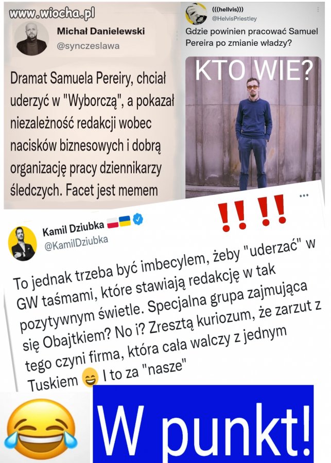 Pereira zszokowany tym, jak pracują dziennikarze. 