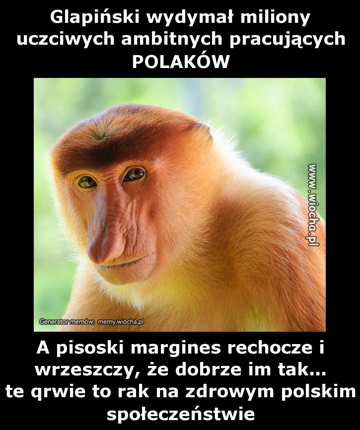 Glapiński wydymał miliony uczciwych ambitnych