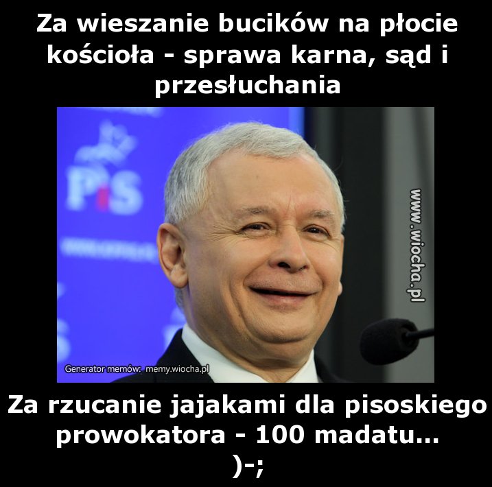 Za wieszanie bucików na płocie kościoła - sprawa