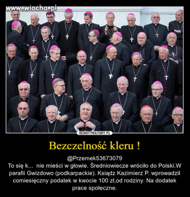 Sredniowiecze coraz blizej w sojuszu sekty kosciola z PiSem!