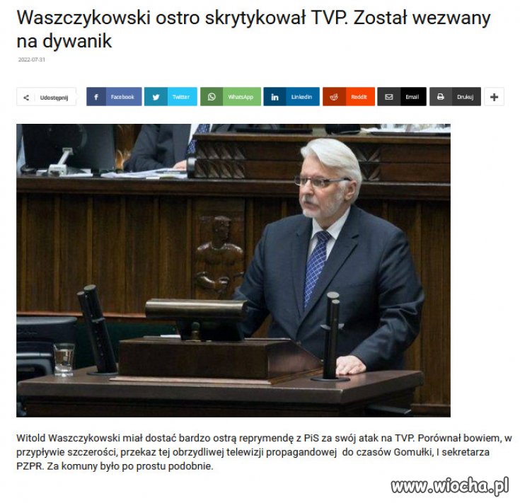 Waszczykowski niechcący ujawnił, że PiS działa jak PZPR