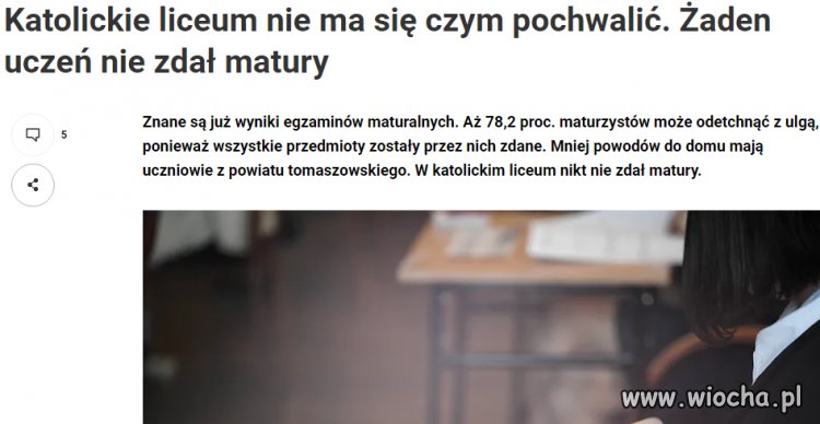 Najważniejsze że religię zaliczyli