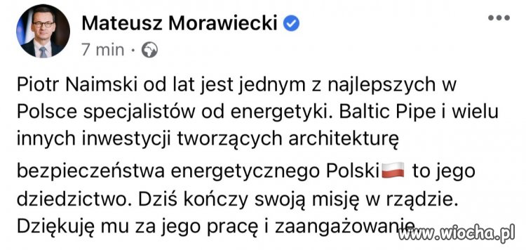 Premier wyrzucił z rządu 
