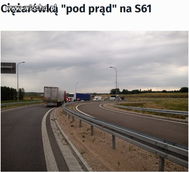 48lat trzeźwy pod prąd jechał uszkodził znaki 