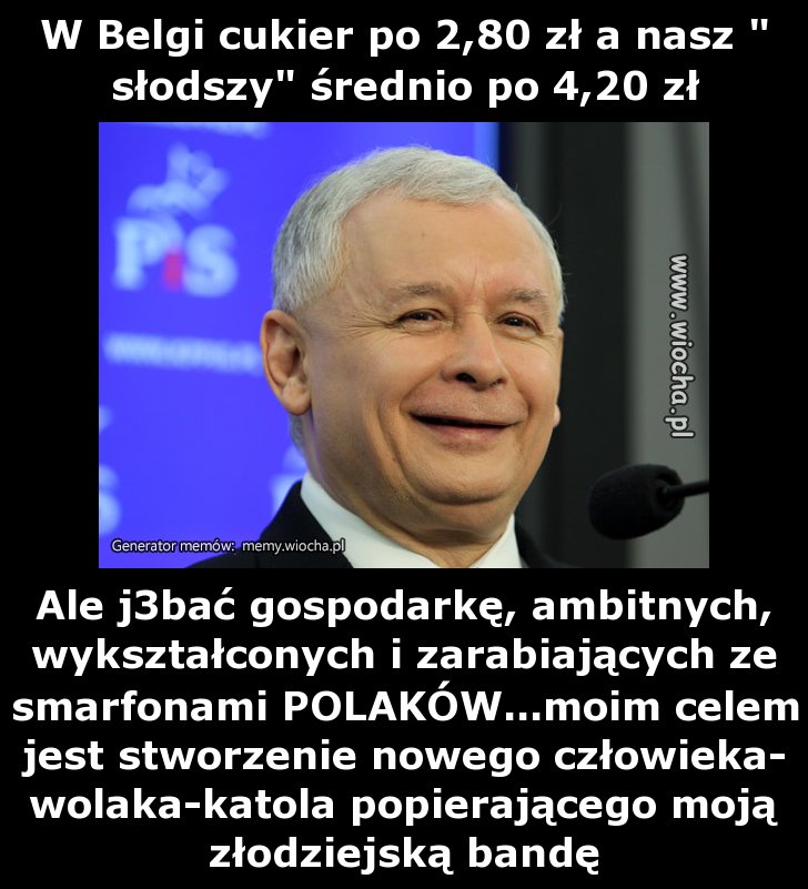 W Belgi cukier po 2,80 zł a nasz "słodszy" średnio