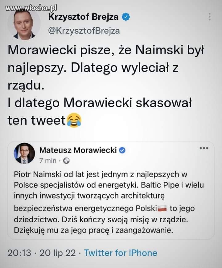 Najlepszy i dlatego wyleciał
