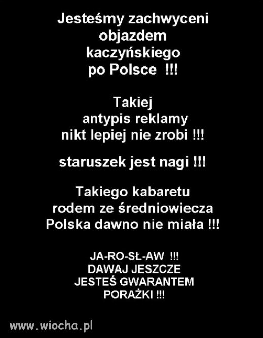 Szkoda że z nim nie jeździ Jędraszewski, byłoby dwa w jednym
