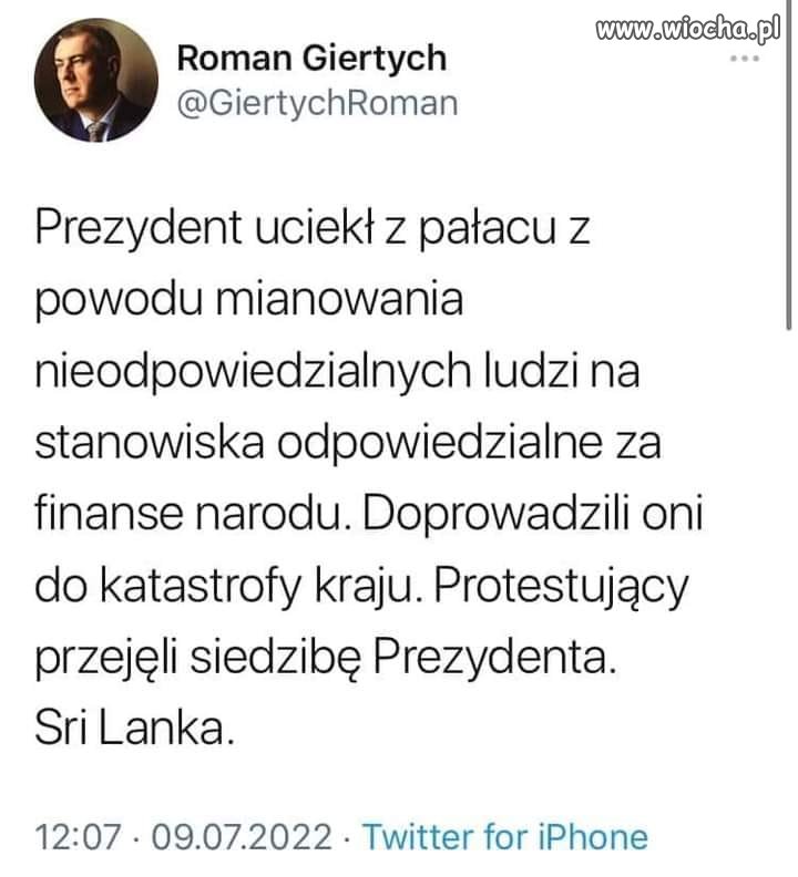 Prezydent dał nogę. Kiedy u nas ?